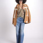 top scollo v PRINT027 CREAM sea ny 