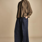 camicia con nastri intrecciati MARONA OLIVE GREEN scarlett poppies 