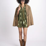 camicia m/l ricamo cuori 344172 GREEN L 0013 farm rio 