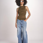 top in tulle TSH0624IRINA KAKI BRONZE KAKI1026S soeur 
