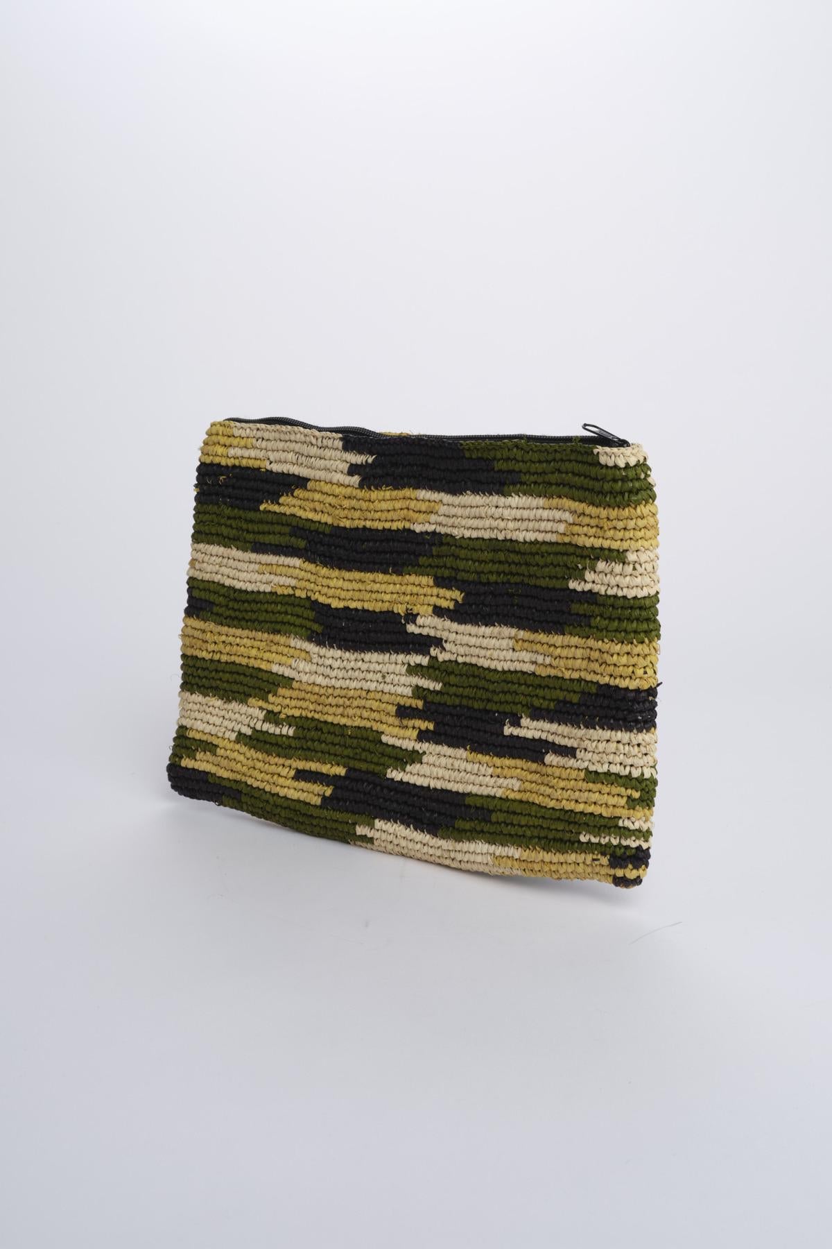 MARILIA pochette  raphia MARILIA VERDE camalya 