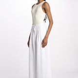1306L pantaloni pences lino enzimato 1306L WHITE dusan 