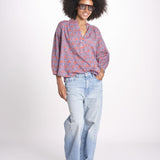 camicia girocollo palme VT6245 ORANGE zen ethic 