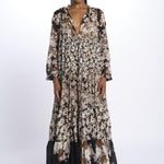 Abito lungo m/l fiori Maxi Hippydress MH BF1 MA1 yvonne s. 
