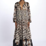 Abito lungo m/l fiori Maxi Hippydress MH BF1 MA1 yvonne s. 
