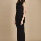 maxidress con scollo a barca e schiena nuda IMOGEN BLACK solace 