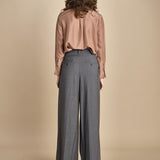 pantalone con pinces tela lana ADELFI 2525136072600 GRIGIO weekend maxmara 