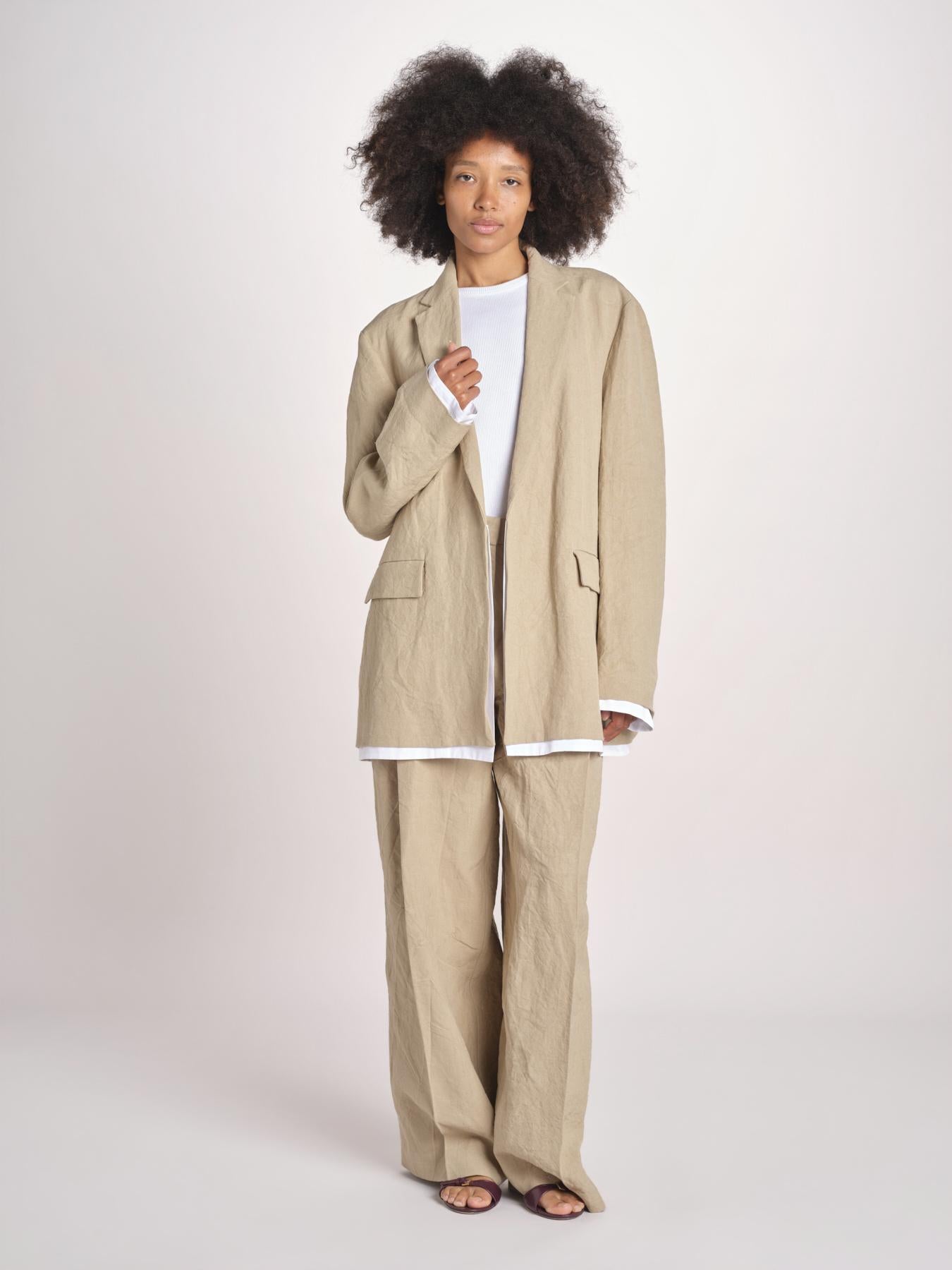 blazer over in lino L061-3640-1231 NOCCIOLA n21 