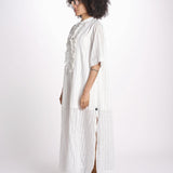 chemisiere gessato argento MAGRITA SHORTLONG ED073UMAGRIT-WHI WHITE laurence bras 