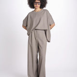 t-shirt in tessuto diagonale U3059 TORTORA dusan 