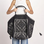 borsa grande SHQ-26E18- BL 08 BLACK le daf 