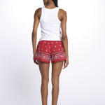 BANDADA SHORT con passamaneria BANDANA SHORT RED orsina 