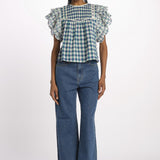 HUDALLA51 camicia  check con maniche a sbuffo HUDALLA51 C1365 bellerose 