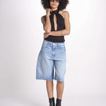 1239 BEAU body con allacciatura dietro e scollo profondo BEAU NERO undress code 