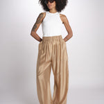 pantalone in mussola con elastico DORA 3119 T0161 BEIGE T0045 the latest 