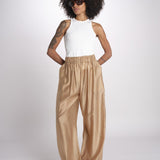 pantalone in mussola con elastico DORA 3119 T0161 BEIGE T0045 the latest 