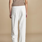 pantalone in velluto cropped ZELDA IVORY true avenue 