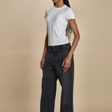 t-shirt a costine con manica corta THE RIB BABY TEE WE24JKT015 WHITE frame 