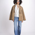 camicia con ricami fiori e nervature 351181 OFF-WHITE L0025 farm rio 