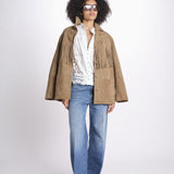 camicia con ricami fiori e nervature 351181 OFF-WHITE L0025 farm rio 