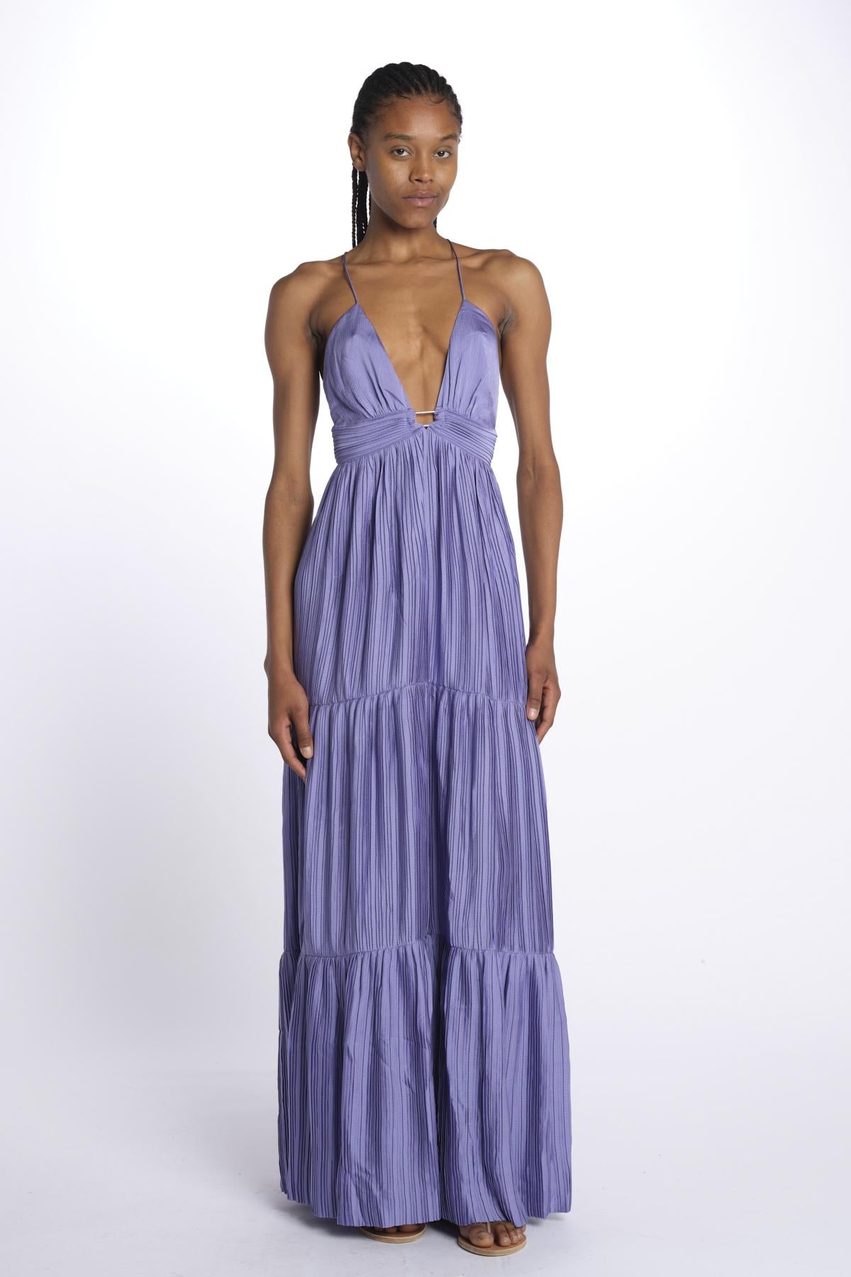 Abito WASTA lungo con anello WASTA VIOLET ba&sh 