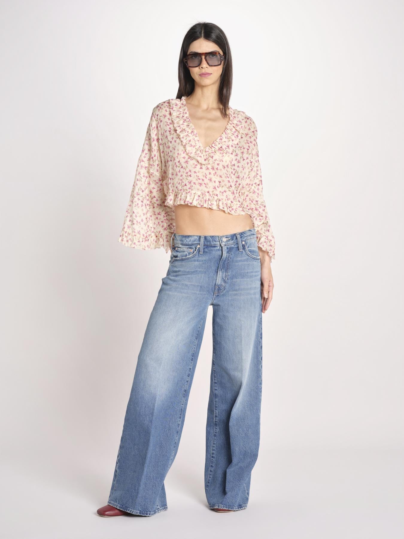 camicia manica lunga con rouches KBL0138 TE0267 kristina ti 