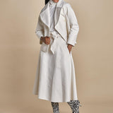 gonna a mezza ruota in seta SEMI CIRCLE E18J02 NS97 IVORY martin grant 