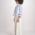 camicia con fiori applicati SIENA WINDSURFER BLU scarlett poppies 