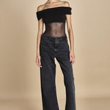 LIBRA BODYSUIT body in jersey con spalle fuori LIBRA BLACK undress code 
