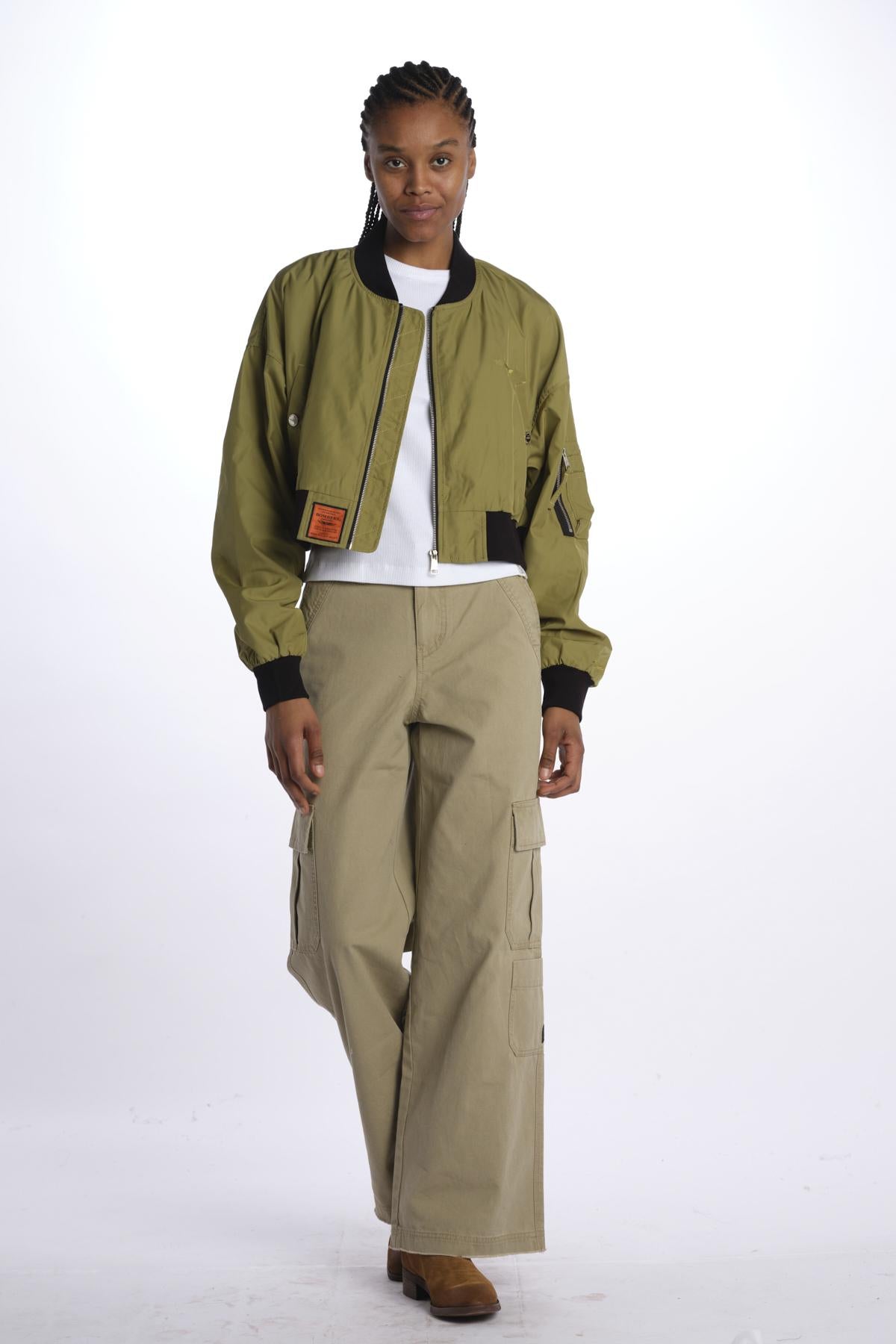 Bomber corto donna MA202 LIGHT KHAKI bombers original 