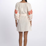 APPLIQU PAISLEY tunica fiori applicati by milaura. BE24877 PALE PINK ORANGE benaras soleil 