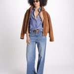 camicia uomo lino con automatici SABRILI DENIM milaura 