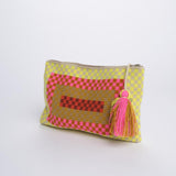 PELICAN bustina a quadretti G12W-0003-3023 YELLOW PINK guanabana 