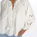 Camicia con ricami ASHU TOP ANTIQUEWHITE scarlett poppies 