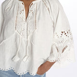 Camicia con ricami ASHU TOP ANTIQUEWHITE scarlett poppies 