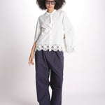 soutache blouse IYLA 056 WHITE sea ny 