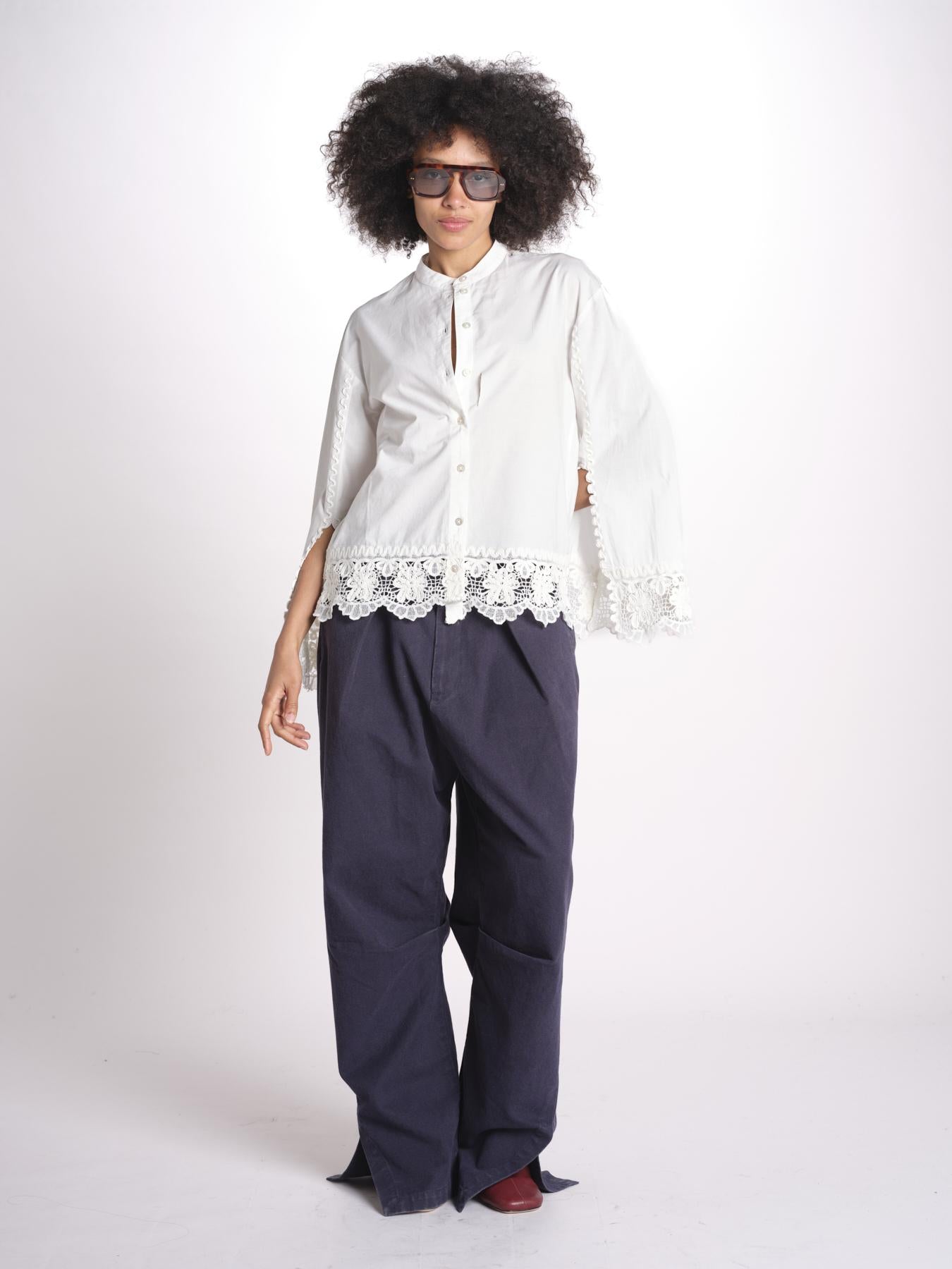 soutache blouse IYLA 056 WHITE sea ny 