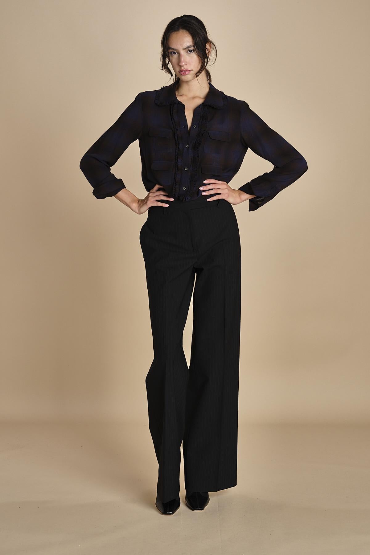 camicia a quadri con taschine G0513081 Q291 n21 