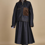 CARLO BOMBER giubbotto in denim MJD507_mr0710 BLUE JEANS WBK jejia 