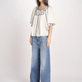 camicia con plastron ad uncetto MATI TEE MATI1TEE CREAM antik batik 