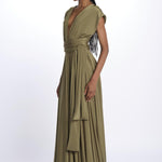 ALLUIM DRESS abito lungo ALLIUM OLIVE nash 