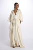 CECILE long dress with V-neckline in front and back