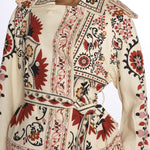 Giacca CASHEW MANDALA trench stampa fiori 329708 CREAM farm rio 
