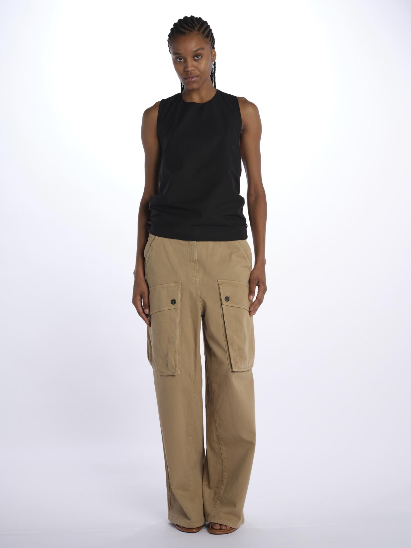 Top nero popeline con nodo G101 0132 9000NERO n21 