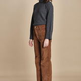 pantalone a zampa con taschine FAUVE WX CARAMEL fam 