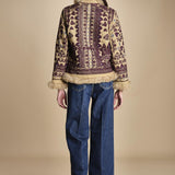giacca ricamata con montone SANDORA JACKET CAMEL antik batik 