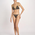 reggiseno triangolo in satin e pizzo LOVE LACE L25101005 DARK GREEN 782 love stories 
