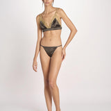 reggiseno triangolo in satin e pizzo LOVE LACE L25101005 DARK GREEN 782 love stories 
