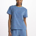 T-shirt girocollo spugna righe SKY DREAMERS AZZURRO howlin' 