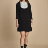 miniabito con plastron a contrasto H021-5075-9000 NERO n21 